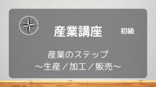 [産業初級]#02 産業のステップ ～生産/加工/販売～